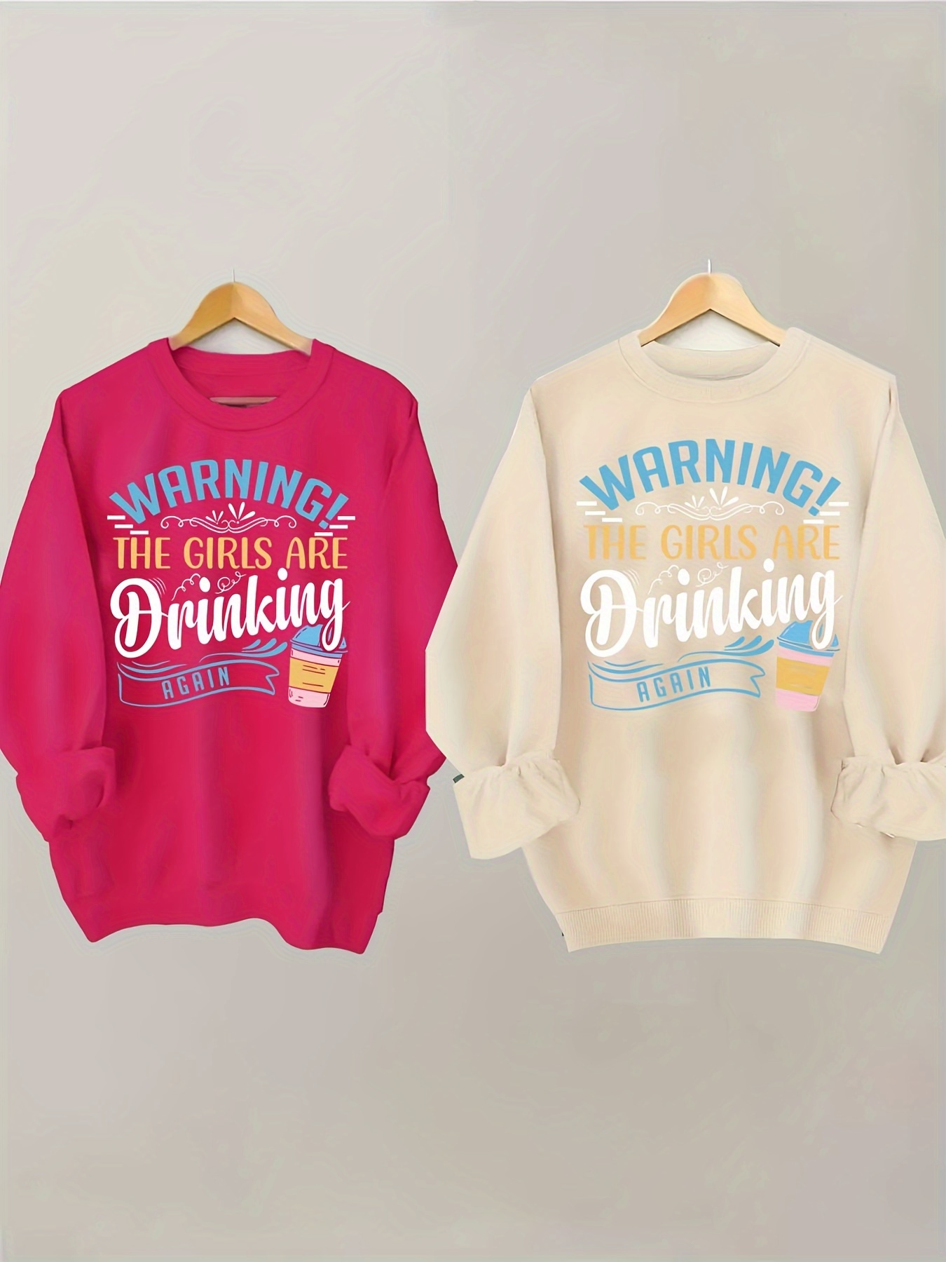 2 packs plus size letter print sweatshirt crew neck casual sweatshirt for fall spring womens plus size clothing details 6