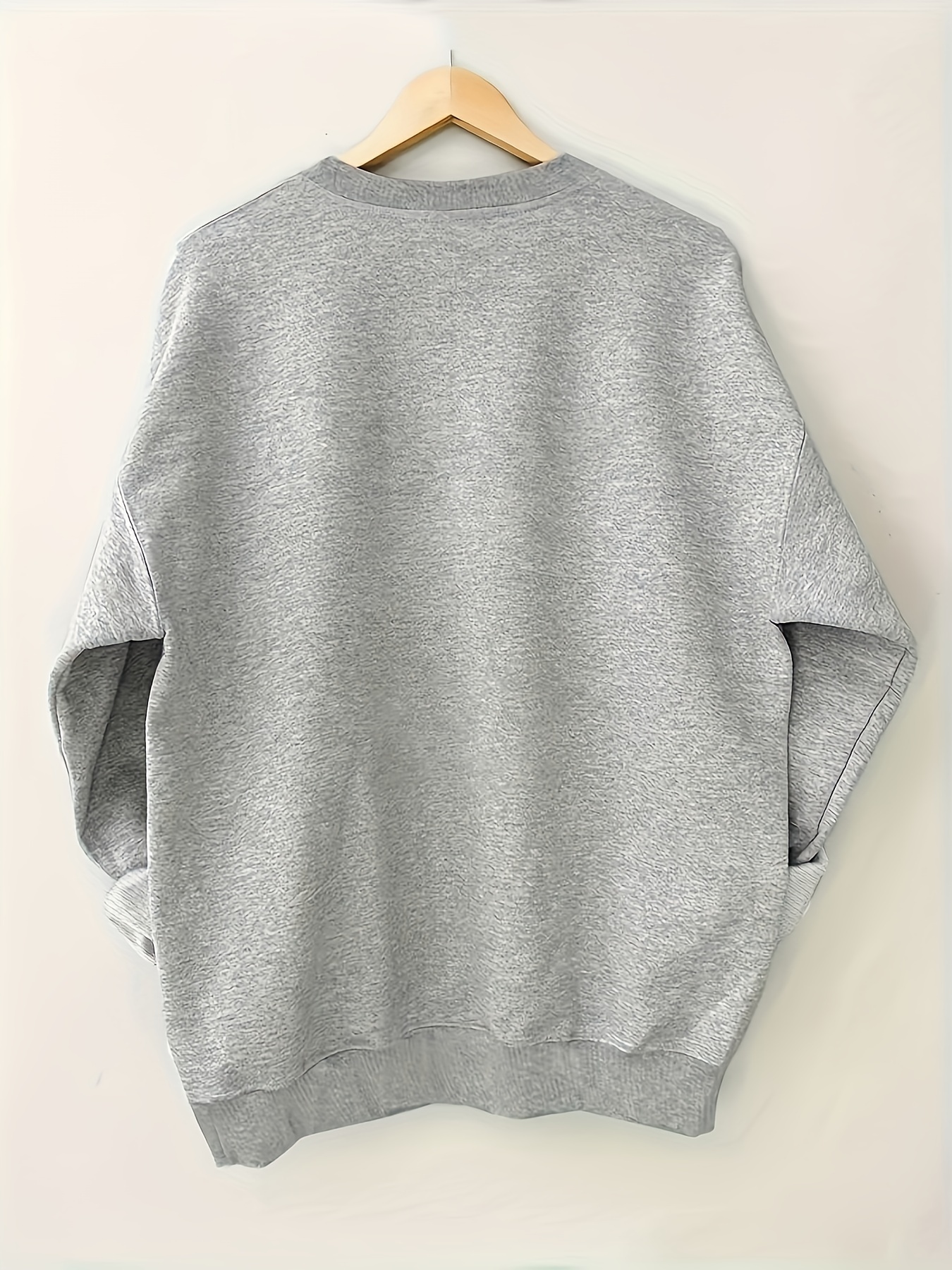 plus size this is   sweatshirt casual long sleeve crew neck pullover sweatshirt womens plus size clothing details 11