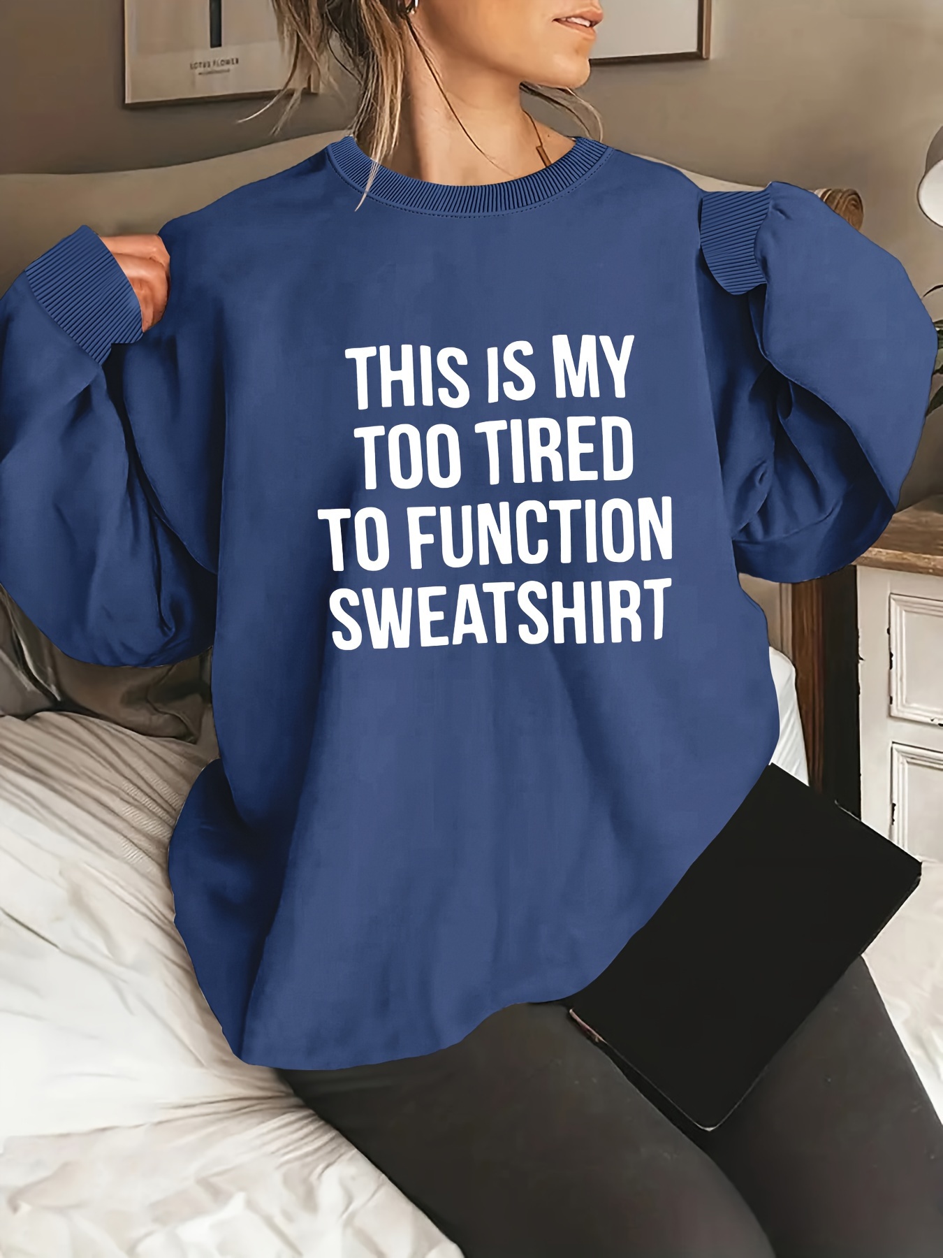 plus size this is   sweatshirt casual long sleeve crew neck pullover sweatshirt womens plus size clothing details 30