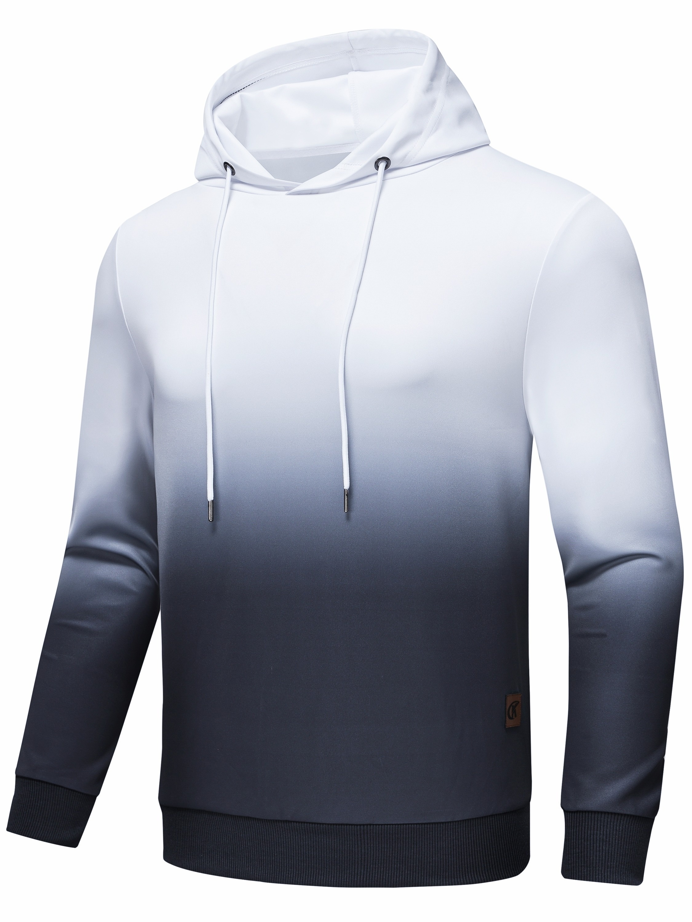 mens gradient hoodie casual athletic pullover sweatshirt hiking running top details 28