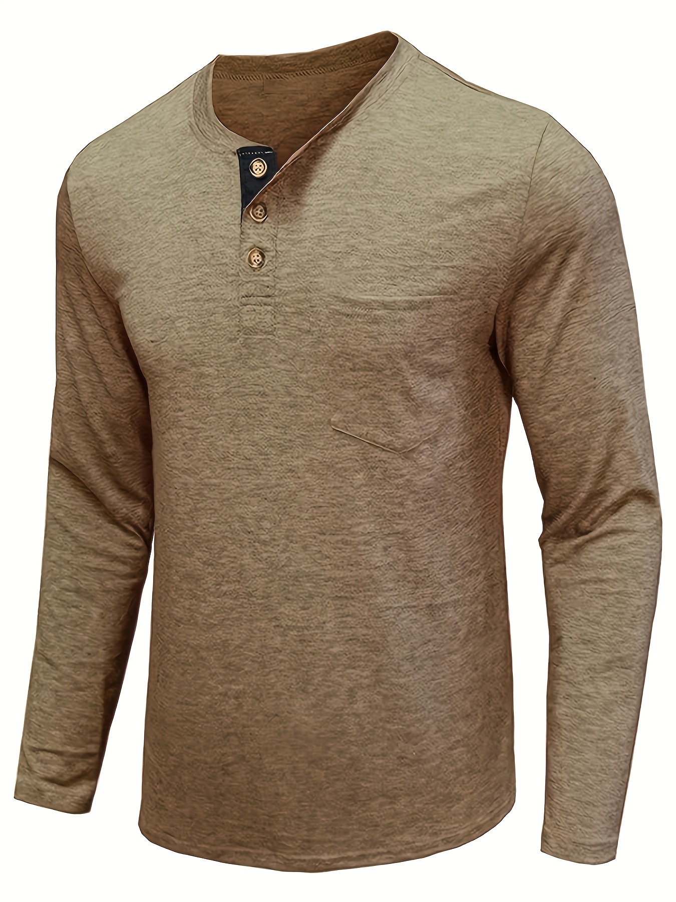 plus size mens classic solid henley shirt trendy oversized slim fit long sleeve henley shirt tops for big tall males mens clothing details 28