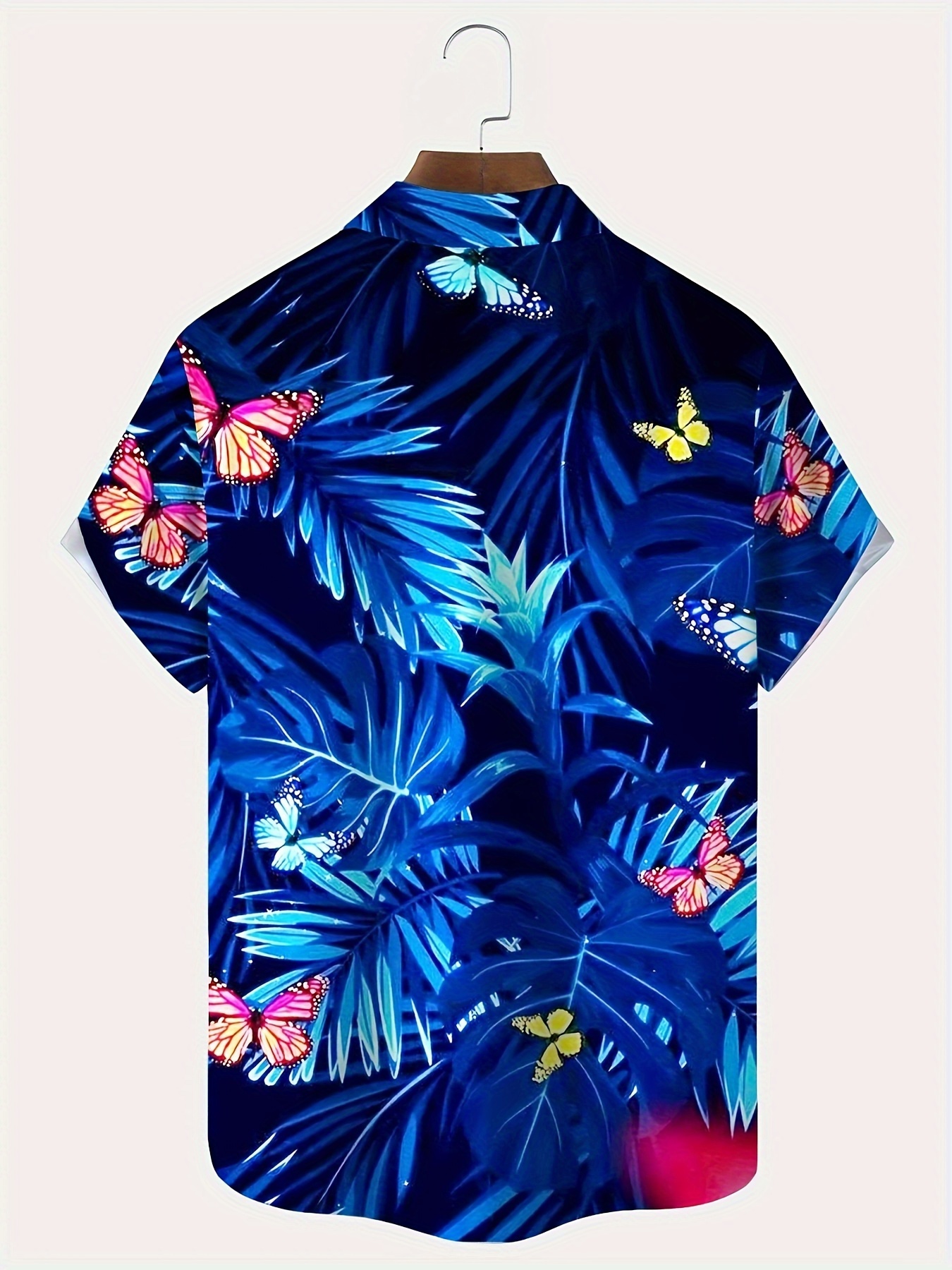 plus size mens coconut trees graphic print shirt for beach holiday details 0